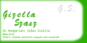 gizella szasz business card